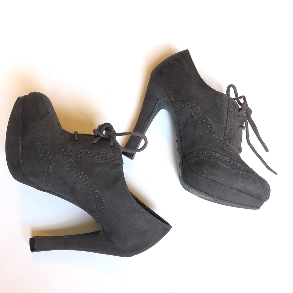 Grey Bootie Heels